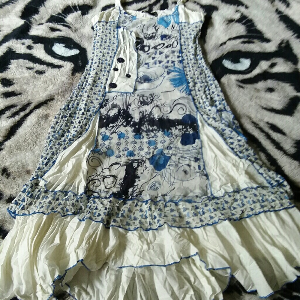 Tango Mango Floral Button Swing Dress